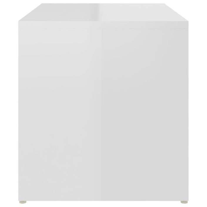 Table d'appoint Blanc brillant 59x36x38 cm - Photo n°5