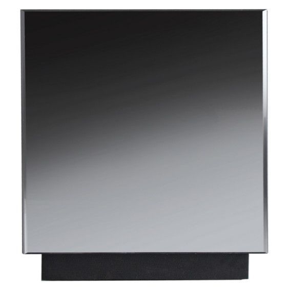 Table d'appoint carrée miroir gris et noir Luna - Photo n°1