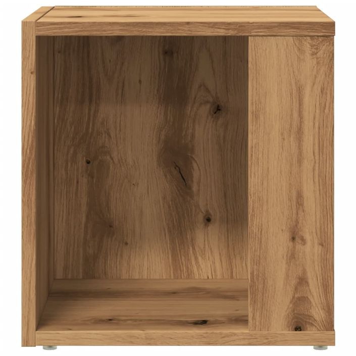 Table d'appoint chêne artisanal 33x33x34 cm bois d'ingénierie - Photo n°5