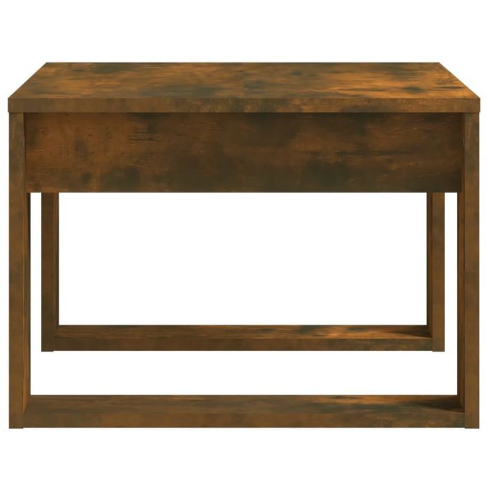 Table d'appoint Chêne fumé 50x50x35 cm Bois d'ingénierie - Photo n°6