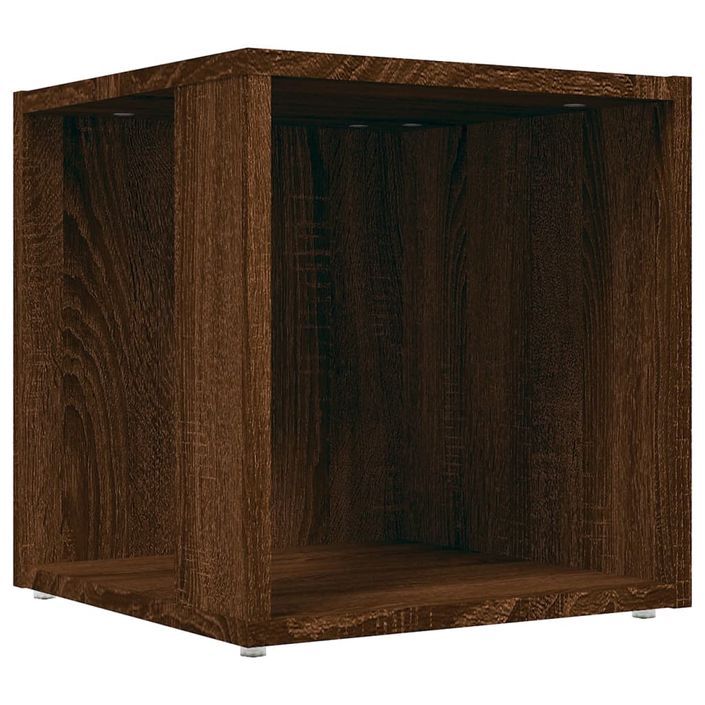 Table d'appoint Chêne marron 33x33x34,5 cm Bois d'ingénierie - Photo n°2