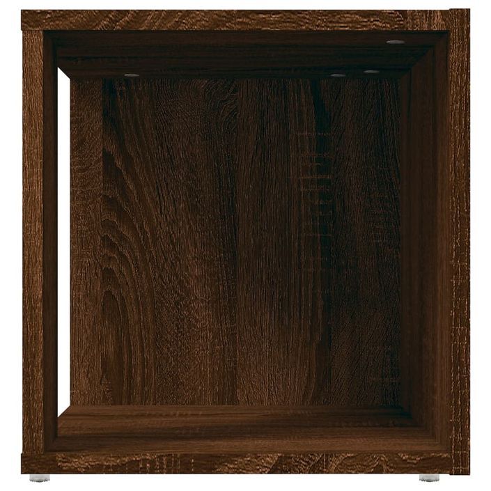 Table d'appoint Chêne marron 33x33x34,5 cm Bois d'ingénierie - Photo n°5