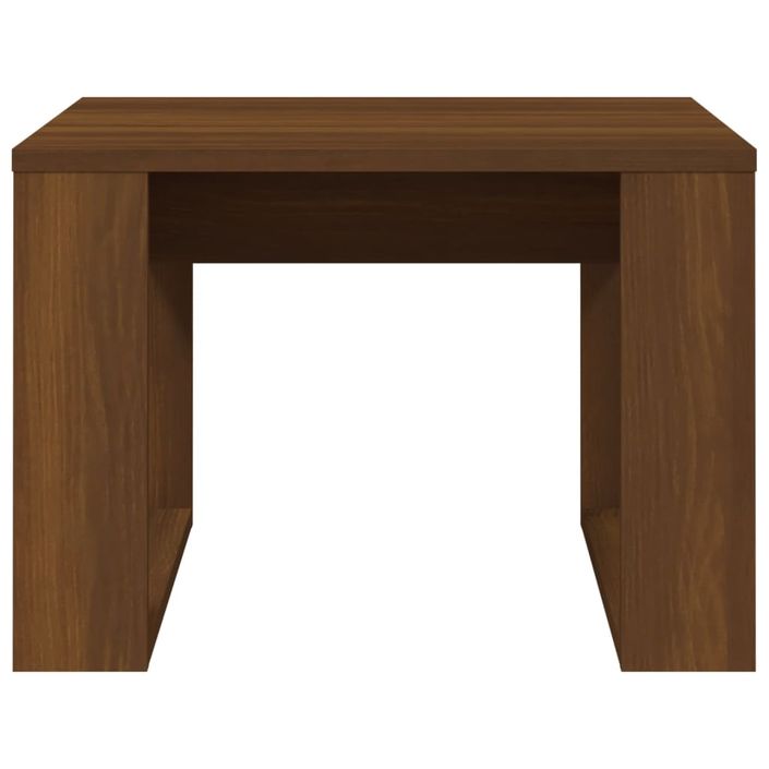 Table d'appoint Chêne marron 50x50x35 cm Bois d'ingénierie - Photo n°5