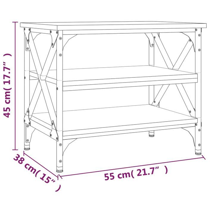 Table d'appoint Chêne sonoma 55x38x45 cm Bois d'ingénierie - Photo n°8