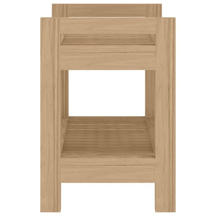 Table d'appoint de salle de bain 45x30x45cm bois de teck solide - Photo n°4