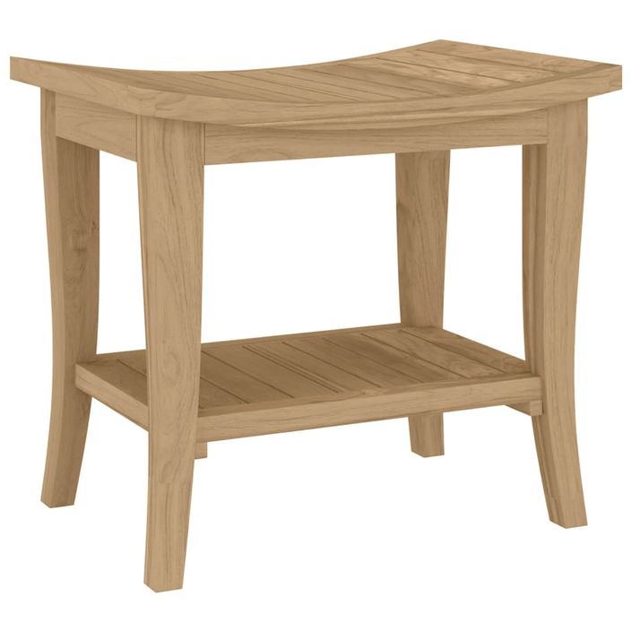 Table d'appoint de salle de bain 50x35x45cm bois de teck solide - Photo n°2