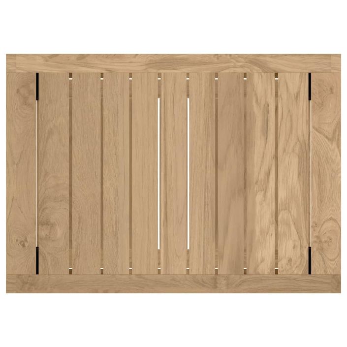 Table d'appoint de salle de bain 50x35x45cm bois de teck solide - Photo n°5