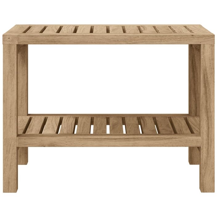 Table d'appoint de salle de bain 60x30x45cm bois de teck solide - Photo n°3