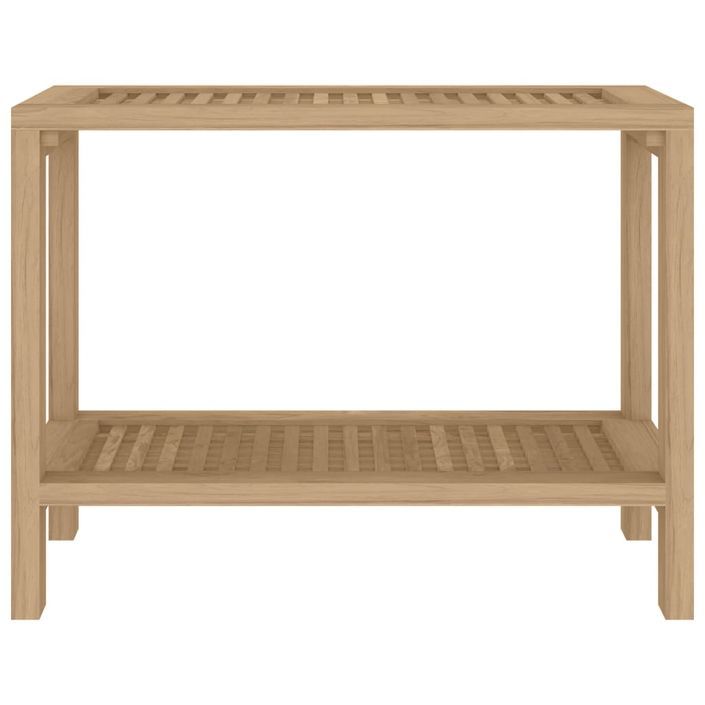 Table d'appoint de salle de bain 60x30x45cm bois de teck solide - Photo n°3