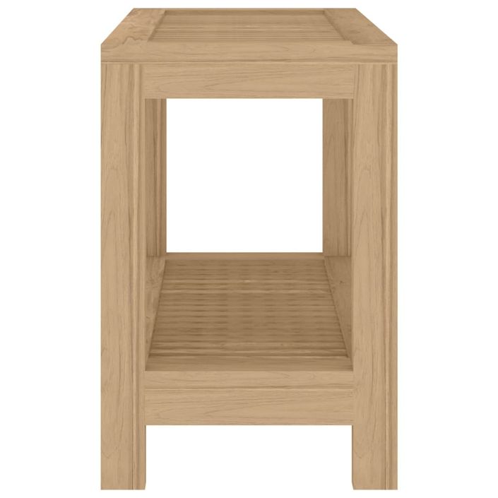 Table d'appoint de salle de bain 60x30x45cm bois de teck solide - Photo n°4