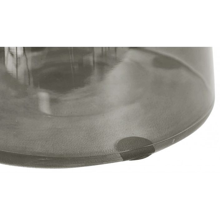 Table d'appoint design verre trempé gris et noir Kloche 56 cm - Photo n°4