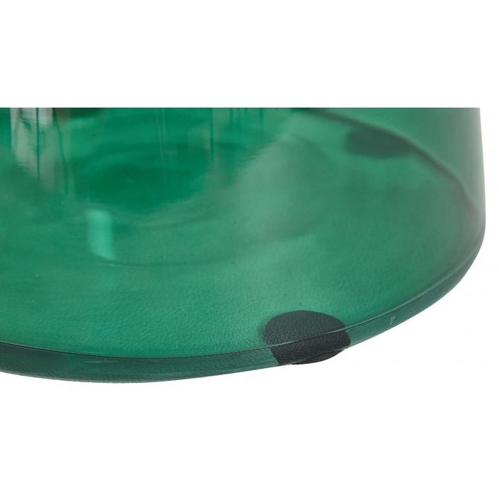 Table d'appoint design verre trempé vert et noir Kloche 56 cm - Photo n°3
