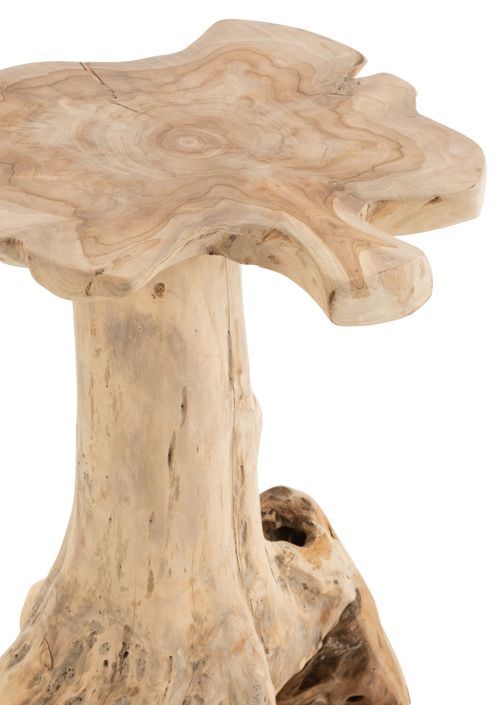 Table d'appoint en bois teck naturel Amy L 46.5 cm - Photo n°2