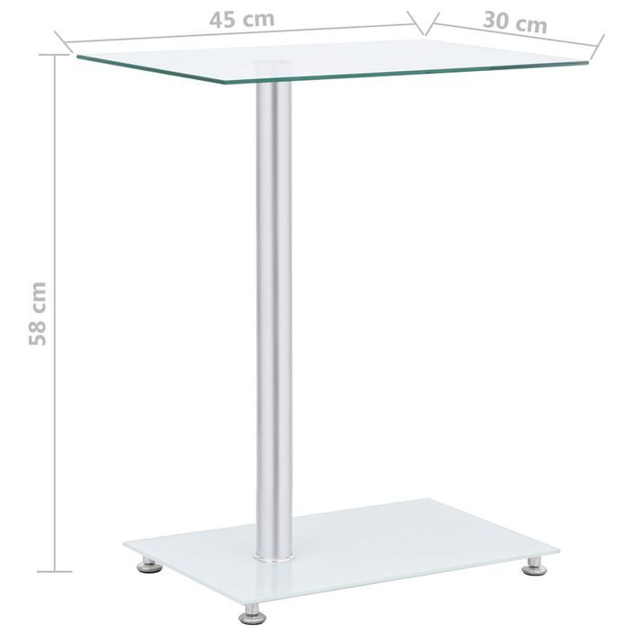 Table d'appoint en forme U Transparent 45x30x58 cm Verre trempé - Photo n°6