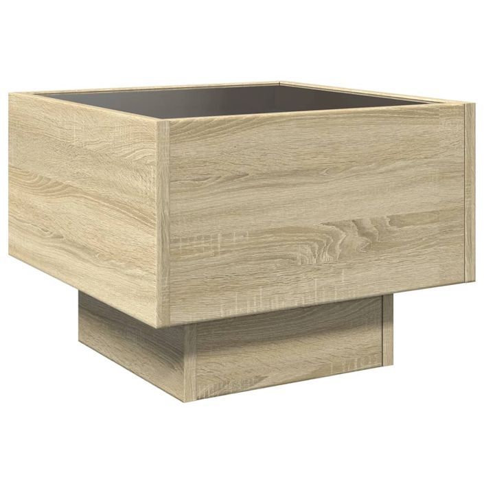 Table d'appoint et LED chêne sonoma 40x40x30 cm bois ingénierie - Photo n°8