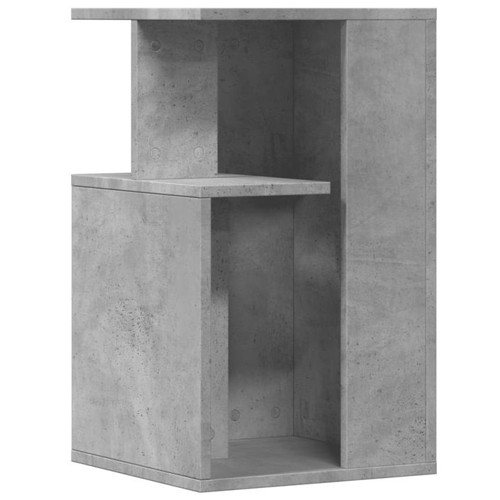 Table d'appoint gris béton 35x35x60 cm bois d'ingénierie - Photo n°7