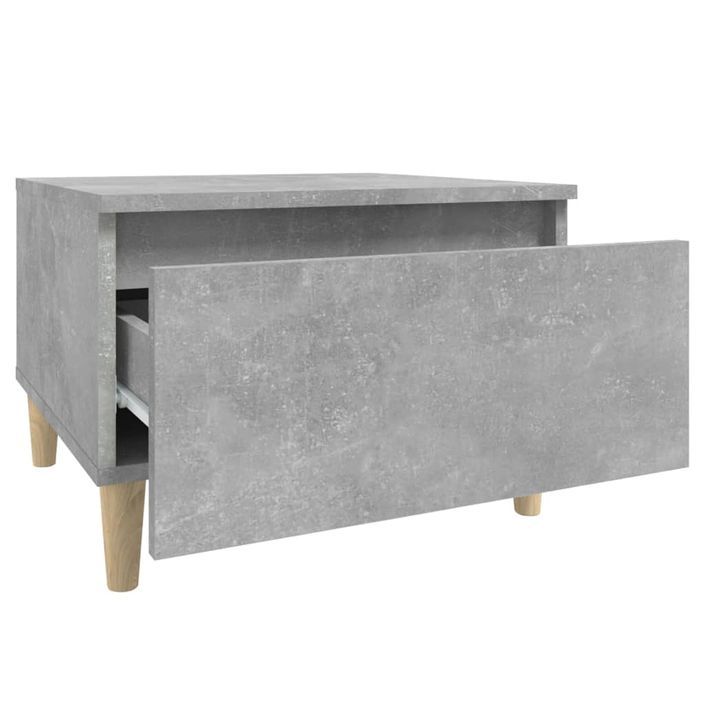 Table d'appoint Gris béton 50x46x35 cm Bois d'ingénierie - Photo n°7