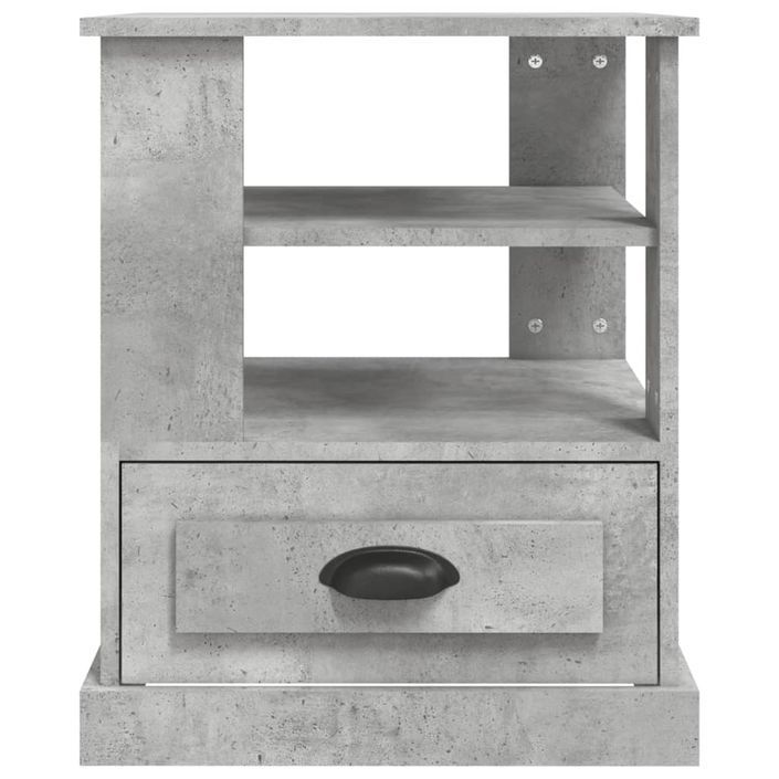 Table d'appoint gris béton 50x50x60 cm bois d'ingénierie - Photo n°6