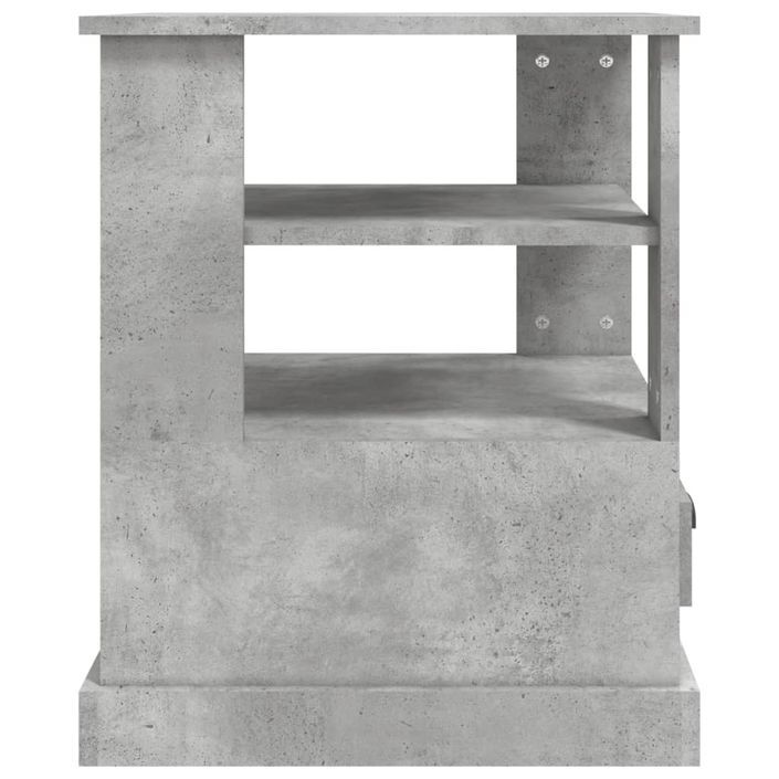 Table d'appoint gris béton 50x50x60 cm bois d'ingénierie - Photo n°7