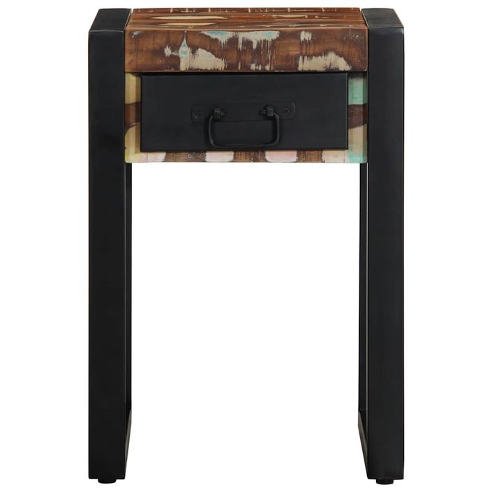 Table d'appoint multicolore 35x35x50cm bois massif récupération - Photo n°2