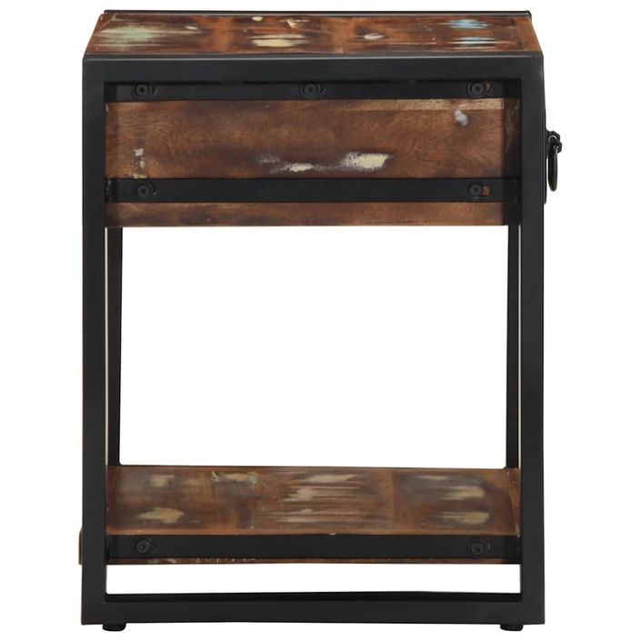 Table d'appoint multicolore 40x40x50cm bois récupération massif - Photo n°4