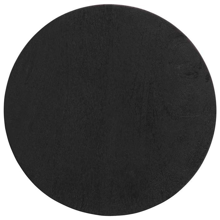 Table d'appoint noir Ø30x60 cm bois de manguier massif - Photo n°4