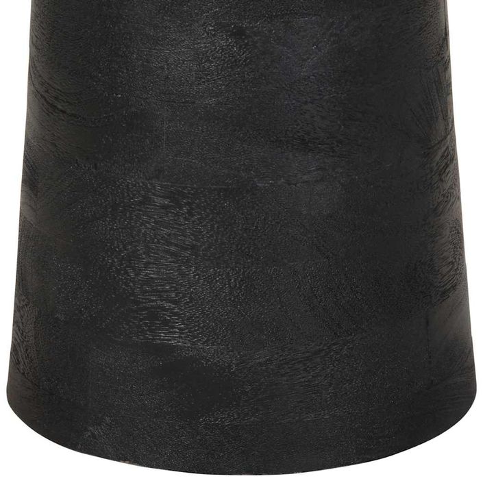 Table d'appoint noir Ø33x50 cm bois de manguier massif - Photo n°6