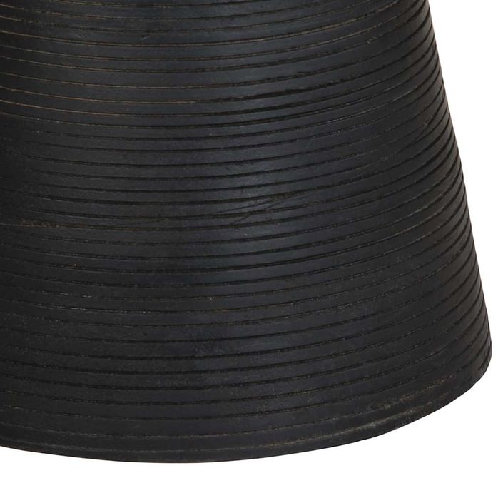 Table d'appoint noir Ø37x45 cm bois de manguier massif - Photo n°6