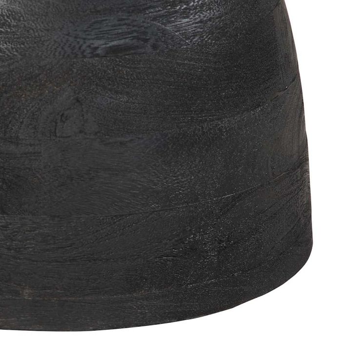 Table d'appoint noir Ø40x40 cm bois de manguier massif - Photo n°6