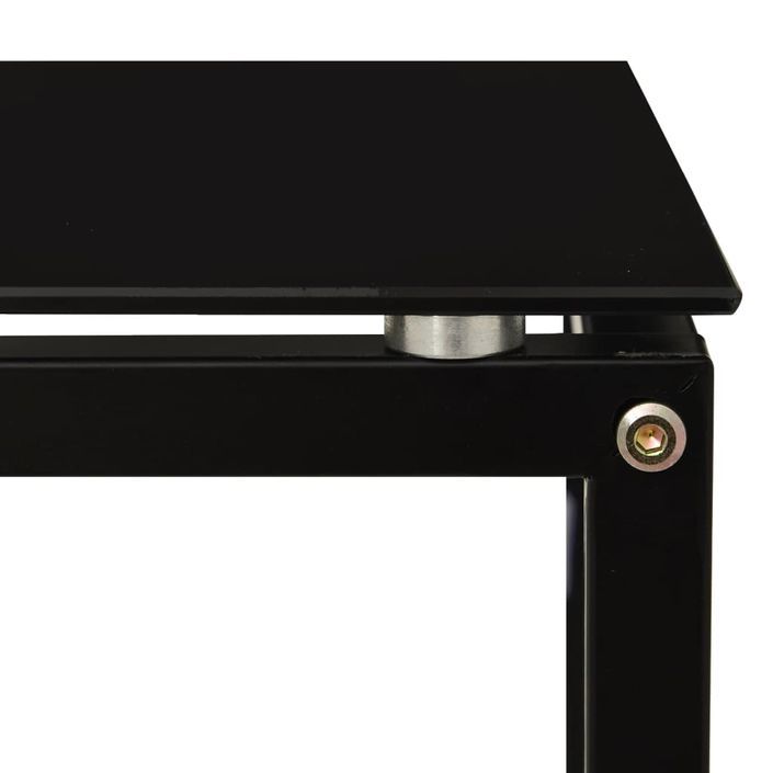 Table d'appoint Noir 40x40x60 cm Verre trempé - Photo n°6