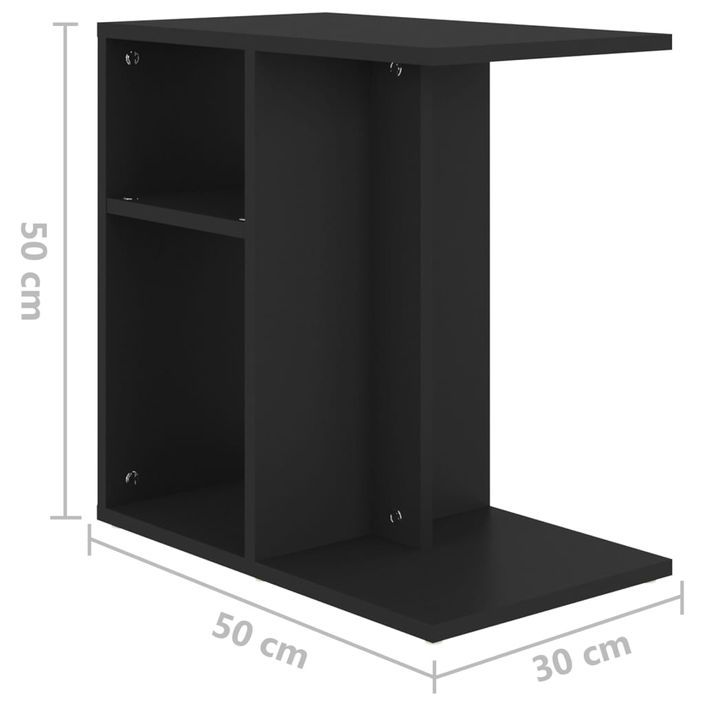 Table d'appoint Noir 50x30x50 cm - Photo n°8