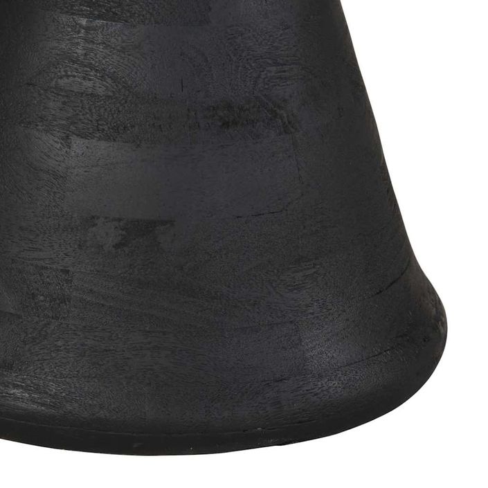 Table d'appoint noir Ø50x40 cm bois de manguier massif - Photo n°6