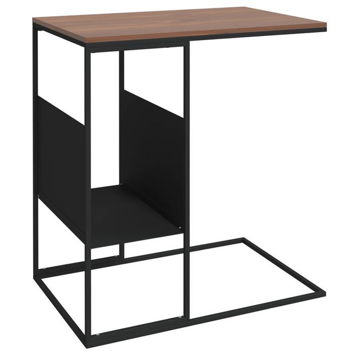 Table d'appoint Noir 55x36x59,5 cm Bois d'ingénierie - Photo n°2