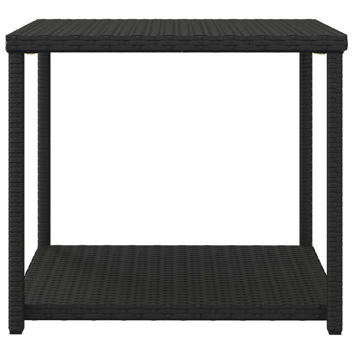 Table d'appoint noir 55x45x49 cm résine tressée - Photo n°3