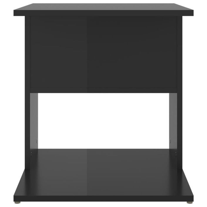 Table d'appoint Noir brillant 45x45x48 cm - Photo n°4
