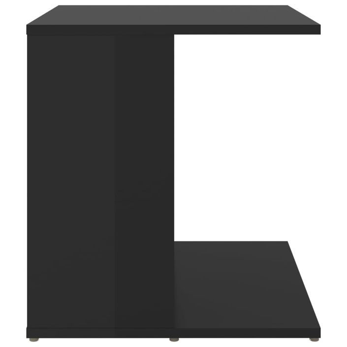 Table d'appoint Noir brillant 45x45x48 cm - Photo n°5