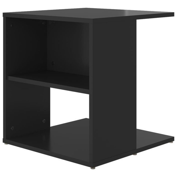 Table d'appoint Noir brillant 45x45x48 cm - Photo n°6