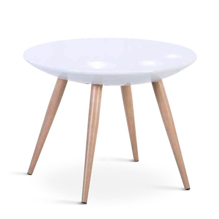 Table d'appoint Nordique Blanc Kimo - Photo n°1