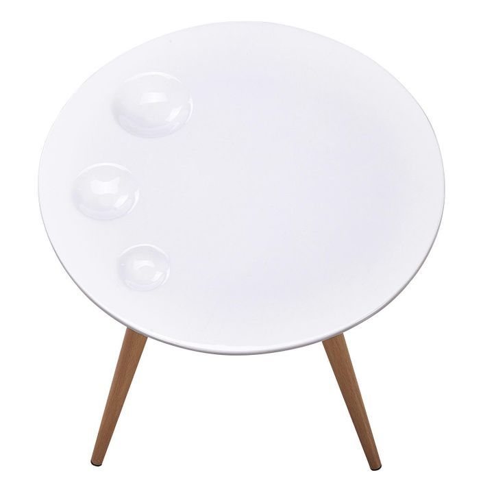 Table d'appoint Nordique Blanc Kimo - Photo n°2