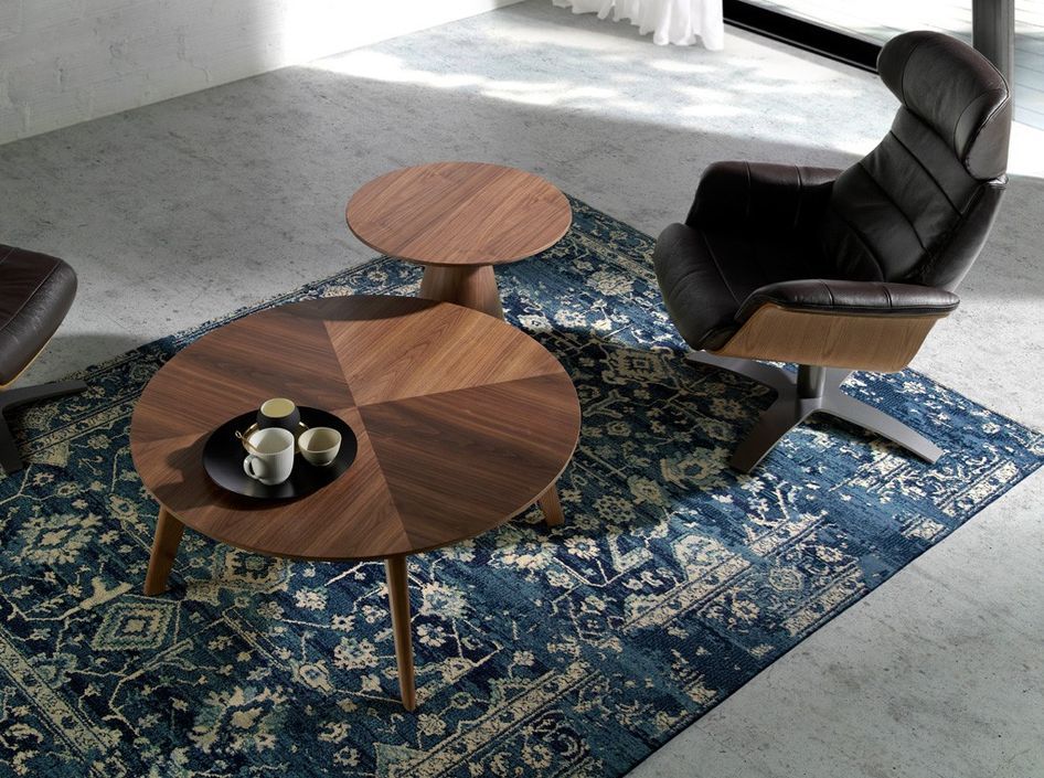 Table d'appoint ronde bois noyer Maubry - Photo n°3