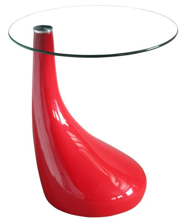 Table d'appoint rouge Courbat - Photo n°1
