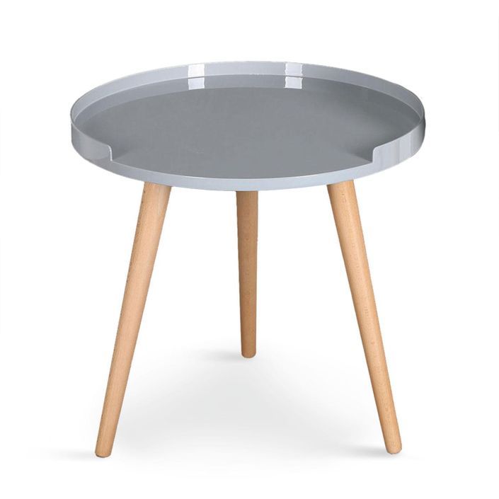 Table d'appoint Scandinave Gris Oba - Photo n°1