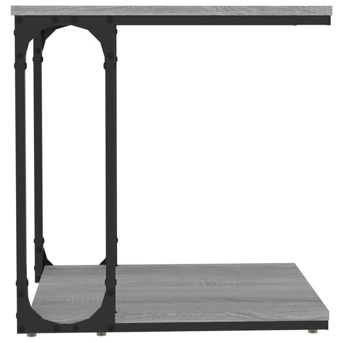 Table d'appoint Sonoma gris 50x35x52 cm Bois d'ingénierie - Photo n°5