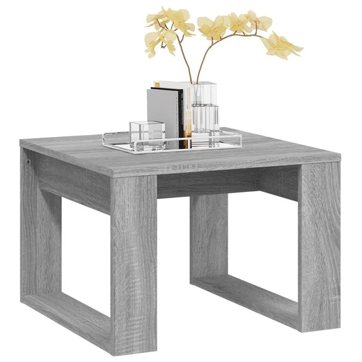 Table d'appoint Sonoma gris 50x50x35 cm Bois d'ingénierie - Photo n°4