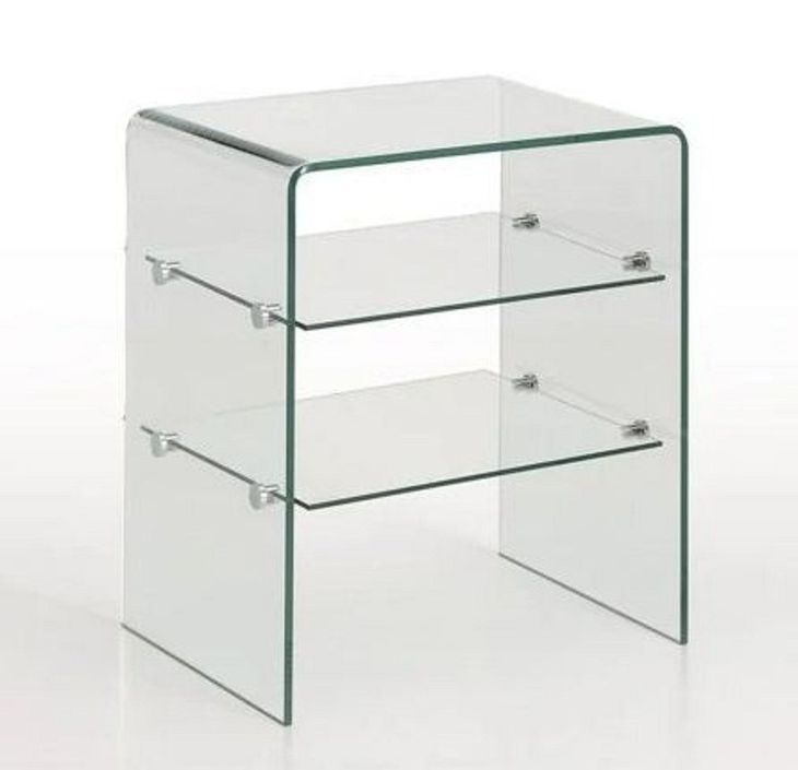 Table d'appoint verre transparent Nuca - Photo n°1