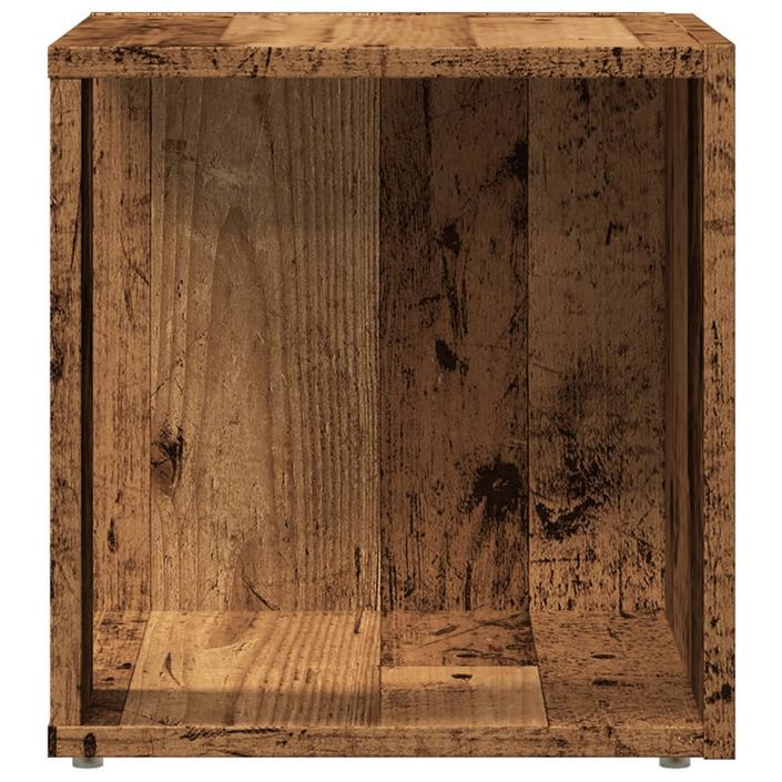 Table d'appoint vieux bois 33x33x34 cm bois d'ingénierie - Photo n°4