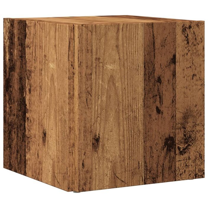 Table d'appoint vieux bois 33x33x34 cm bois d'ingénierie - Photo n°6