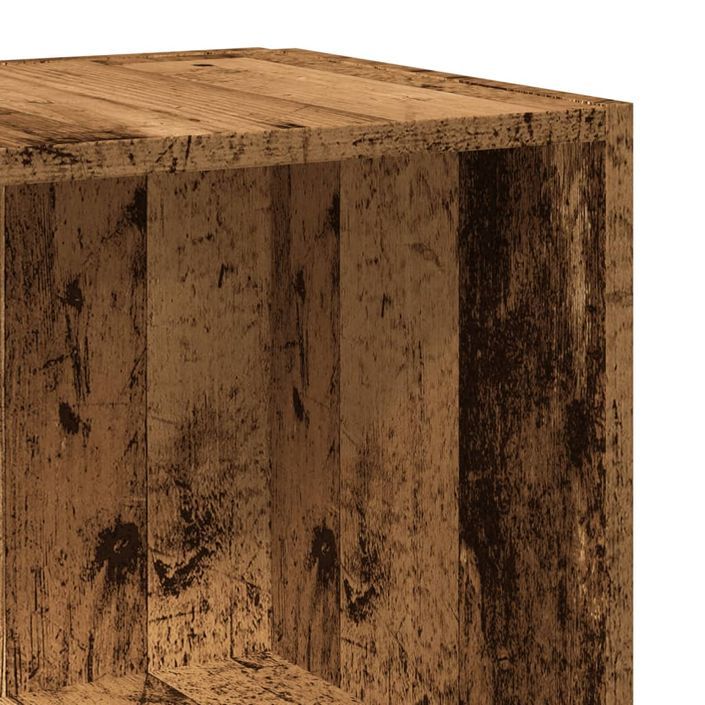 Table d'appoint vieux bois 33x33x34 cm bois d'ingénierie - Photo n°7