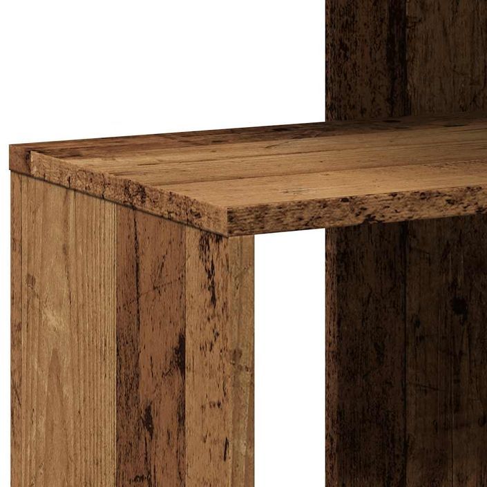 Table d'appoint vieux bois 36x30x56 cm bois d'ingénierie - Photo n°7