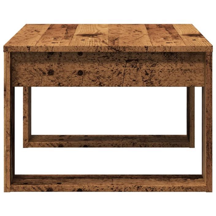 Table d'appoint vieux bois 50x50x35 cm bois d'ingénierie - Photo n°5